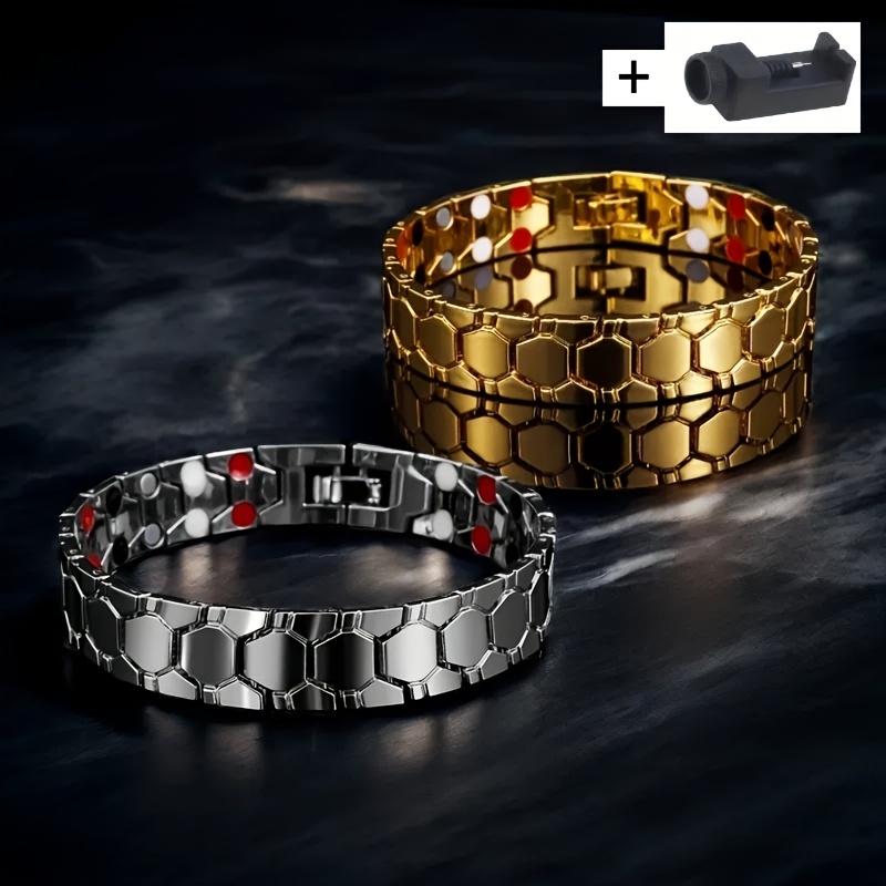 Stylish Multicolored Diamond Shaped Men's Bracelets Set
